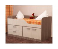 Кровать детская "Мишка" с ящиками и шкафчиком