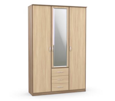 Шкаф комбинированный "Дуэт Люкс" с 3-мя ящиками и зеркалом"