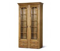 Шкаф с витриной "Элбург" 1440-01 (полки деревянные)"
