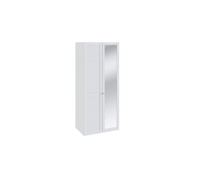 Шкаф "Ривьера" для одежды с 1-ой глухой и 1-ой с зеркальной дверью левый (895х582)"