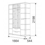 Шкаф 4-х дверный с ящиками "Вива" мод. 9 (без зеркал)"