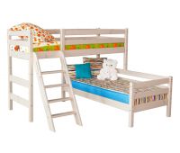 Кровать "Соня" вариант 8 угловая с наклонной лестницей