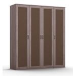 Шкаф для одежды "Gloss" 04 с экокожей"