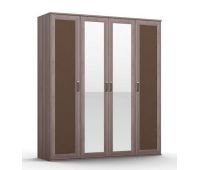 Шкаф для одежды "Gloss" 04 с экокожей и 2-мя зеркалами"