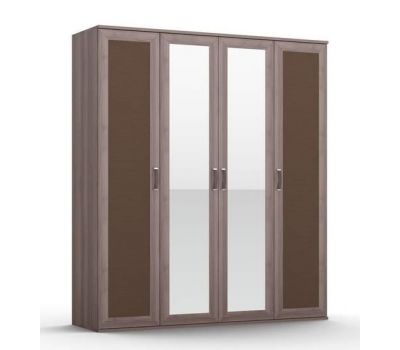Шкаф для одежды "Gloss" 04 с экокожей и 2-мя зеркалами"