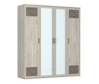 Шкаф для одежды "Kantri" 04 (фасады: 2 глухих+2 зеркала)"