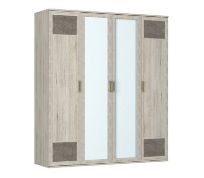 Шкаф для одежды "Kantri" 04 (фасады: 2 глухих+2 зеркала)"