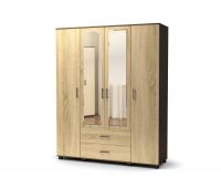 Шкаф 4-створчатый "Максим" с ящиками и зеркалом"